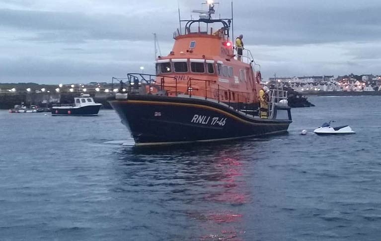 The jetski was retrieved by Portrush Lifeboat