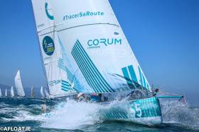 Nicolas Troussel sailing his Class 40 Corum in the 2018 Round Ireland race off Wicklow in July. No single ocean race has seen so many entries in one class as next month&#039;s Route du Rhum Class 40 fleet in which Troussel&#039;s Corum is a front-runner