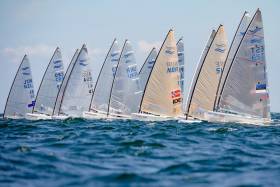 Finns racing at Kiel. In the other mens single-handed class, Finn Lynch barely missed out on a spot in the Laser fleet medal race at Kieler Woche