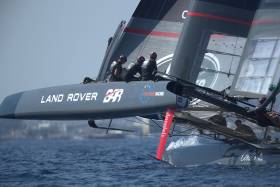 Land Rover BAR competing at the Louis Vuitton America&#039;s Cup World Series Toulon Super Sunday