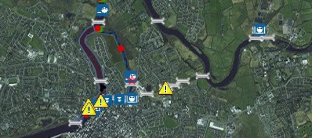 The stretch of navigation from Limerick City to Parteen Weir is closed to navigation due to continuing high flow rates