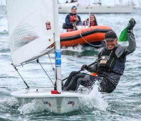 World Champion - NYC&#039;s Mark Lyttle sails home to Dun Laoghaire and a hero&#039;s welcome after the conclusion of the Laser Master Worlds on Dublin Bay