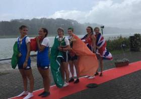 Ireland&#039;s Junior Women&#039;s Pair with their Gold Medal today. 