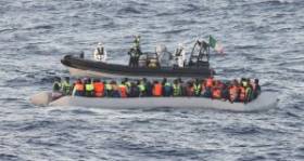 Paul Kehoe refuses to comment on criticism from Italian authorities of LE ‘Niamh’ in not entering territorial waters of Libya during a refugee rescue operation in August 2015. Above a RIB dispatched from LE Samuel Beckett assists a rescue last year.