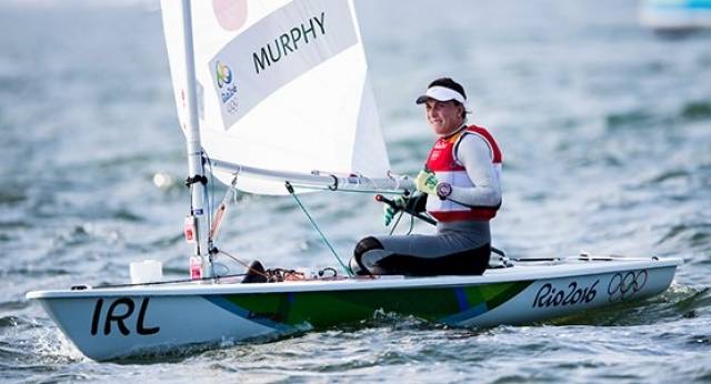 Annalise Murphy sails her winning Laser Radial dinghy at Rio 2016