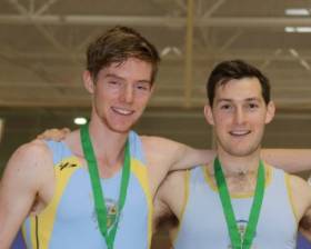 Shane Mulvaney and Paul O&#039;Donovan at the Irish Indoor Championships 2016.