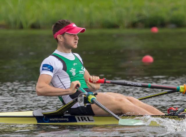 Paul O'Donovan, stroke of the Ireland lightweight double. Picture: Kaspars Puspurs. 
