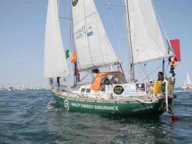 A 25,000 mile solo, non–stop journey lies ahead for Gregor McGuckin after the first four days of the Golden Globe Race