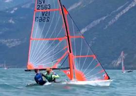 Atlee Kohl and Chris Bateman in action on Lake Garda