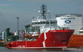 Ocean Spey at Aberdeen, the oil capital of Scotland. The supply and support vessel is now based out of Cork to serve the Kinsale Gas Field 