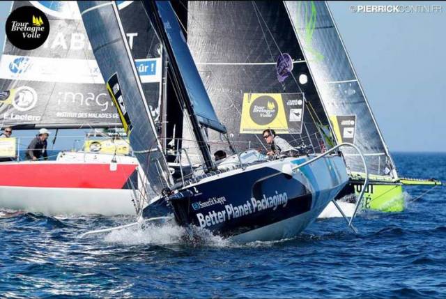 Tom Dolan competing in the Tour de Bretagne à la Voile