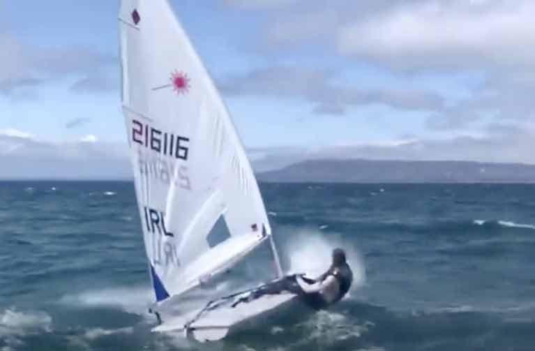 Howth&#039;s Eve McMahon shows off her sailing Laser Radial technique in the video below
