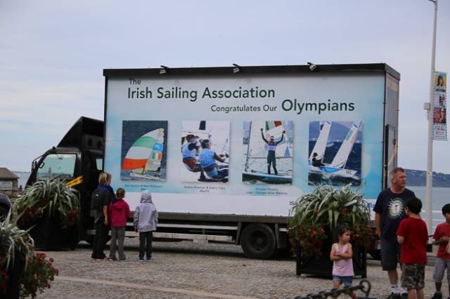 The Irish Sailing Association (ISA) pushed the boat out to welcome home the Olympic Sailing team this week in Dun Laoghaire