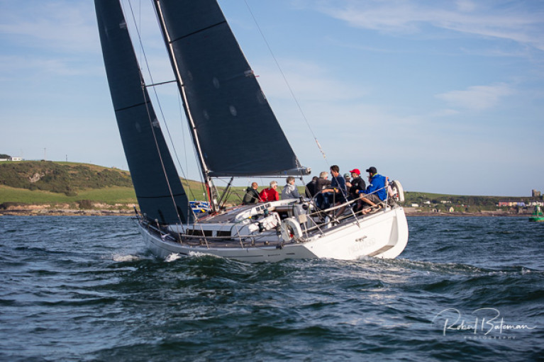Royal Cork&#039;s Annamarie and Denis Murphy&#039;s Grand Soliel 40, Nieulargo is racing in tonight&#039;s KYC Fastnet Race