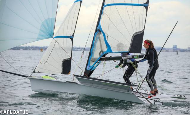 Annalise Murphy and Katie Tingle have moved up the Kiel Week 49erFX leaderboard