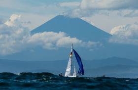 Sailing in the shadow of Mount Fuji