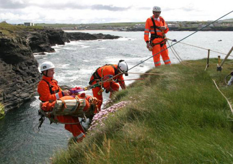 File image of an Irish Coast Guard cliff rescue team