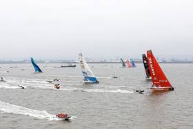 Action from yesterday’s Sky Ocean Rescue In-Port Race Cardiff