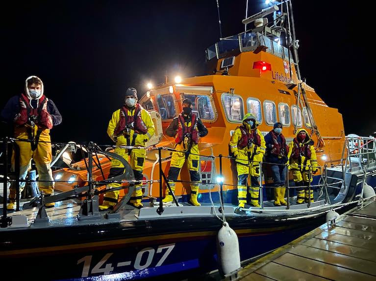 The Courtmacsherry Lifeboat Crew involved in this evenings callout were Coxswain Sean O'Farrell, Mechanic Stuart Russell and crew Ken Cashman, Paul McCarthy, Dave Philips and Evin O'Sullivan.