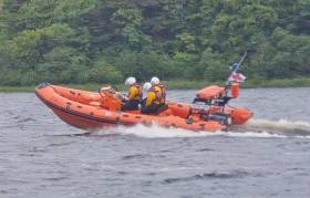 Lough Ree RNLI’s lifeboat crew shortly after launch