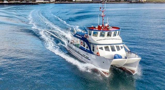 The Rathlin Express fast ferry diverted to the divers’ position
