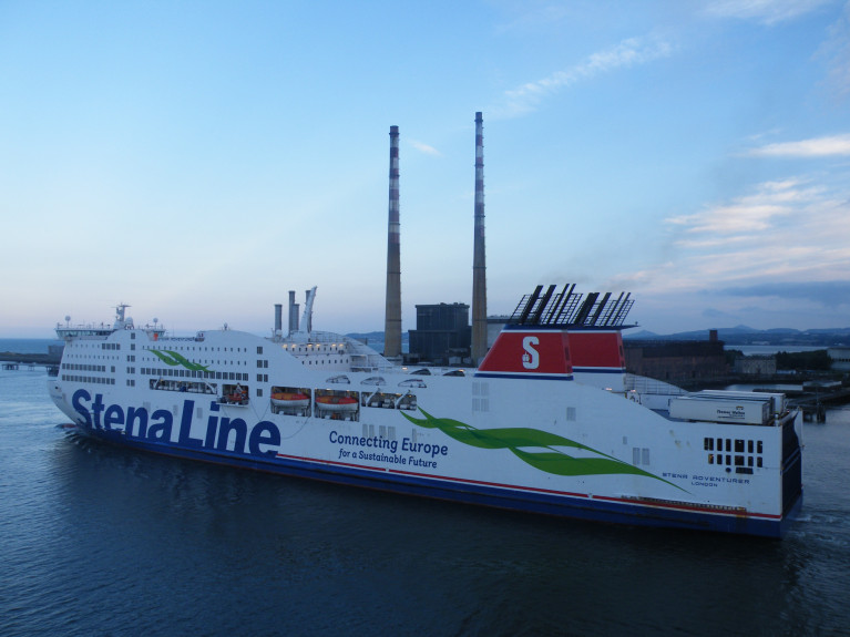 File photo: Departing Dublin Port is the Stena Adventurer which this morning is bound for Falmouth, UK for annual dry-docking while new ferry Stena Estrid has directly taken over the sailing roster on the route to Holyhead, north Wales. Also maintaining a two-ship service is the Stena Superfast X which returns to the Ireland-Wales route while dry-docking takes place. 