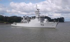 The loss of LÉ Eithne is particulary damaging to the Naval Service fleet as it has the longest range of the nine-ships. AFLOAT also adds the flagship which is capable of 7,000 nautical miles at 15 knots is seen in coastal waters during a visit last month to the Port of Foynes on the Shannon Estuary 