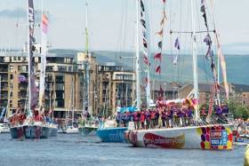 Derry~Londonderry~Doire leaving Foyleside last month on the penultimate leg of the race
