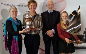 Winners, left to right, Tracy Edwards, Nikki Henderson, Sir Robin Knox-Johnston and Emily Mueller 