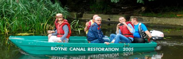 Boat trips started at the restored sea lock at Oldbridge - Lock one where everybody entering a boat was provided with a lifejacket