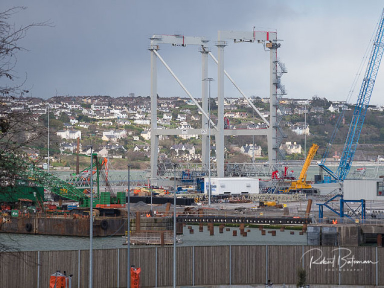 New cargo cranes at Port of Cork in March