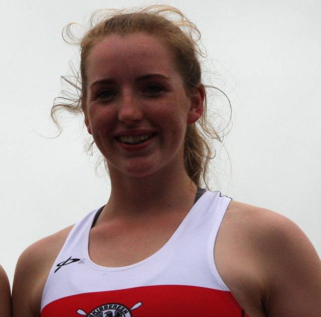 Emily Hegarty, the new junior single sculls champion of Ireland.