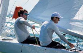 Rob O’Leary at the helm, and brother Peter with crewing and tactics, on their way to Bronze Medals in the Star Junior Worlds.