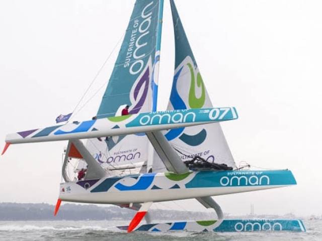 Musandam-Oman Sail left L'Orient on Wednesday to sail the MOD70 to the start of the Myth of Malham