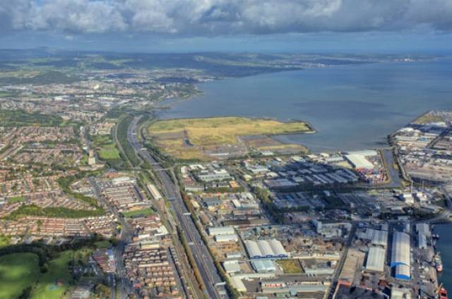 Belfast Lough's North Foreshore has been earmarked for a new film studio development 