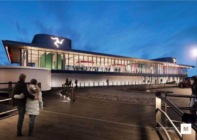 Artists impression of the new Half Tide Dock ferry terminal in Liverpool to be used for Isle of Man services operated by the IOM Steam-Packet