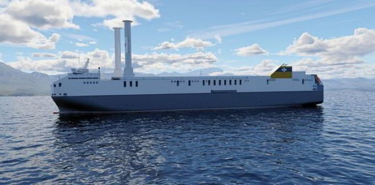 Rotor Sails: CLdN, the Luxembourg based short-sea ro-ro freight operator is to install two tilting Rotor Sails to potentially reduce emissions by 7-10% on board the 2018-built MV Delphine which is the largest short sea RoRo vessel operating in the world. The ship when introduced in 2018 had served on the Dublin-Zeebrugge/Rotterdam routes along with sister Celine in additon Afloat adds to other ships within the CLdN fleet serving north-west Europe.