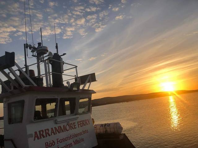 Ballot boxes were taken aboard the ferry to Árainn Mhór (Arranmore), Co. Donegal. Above AFLOAT adds is the wheelhouse of an Aranmore Ferry Co carferry which operates a 15 minutes service to and from Burtonport on the mainland. 