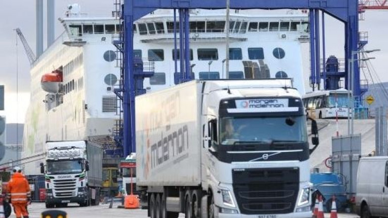 Truck freight volumes fall by a third on Dublin-Holyhead route in nine months. Irish shipping traffic had not been affected, with between 20 and 22 ships continuing to arrive into Dublin Port (as above) every day according to the port&#039;s chief executive Eamonn O’Reilly.
