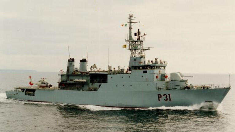 Flagship: It will be the Department of Defence, not the Naval Service, which will decide what happens to the LÉ Eithne (seen above with a helicopter during the HPV&#039;s early career). 