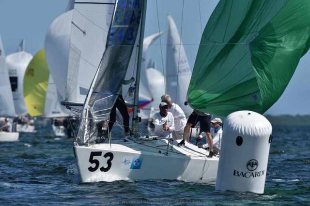 Racing at the J24 Worlds in Miami