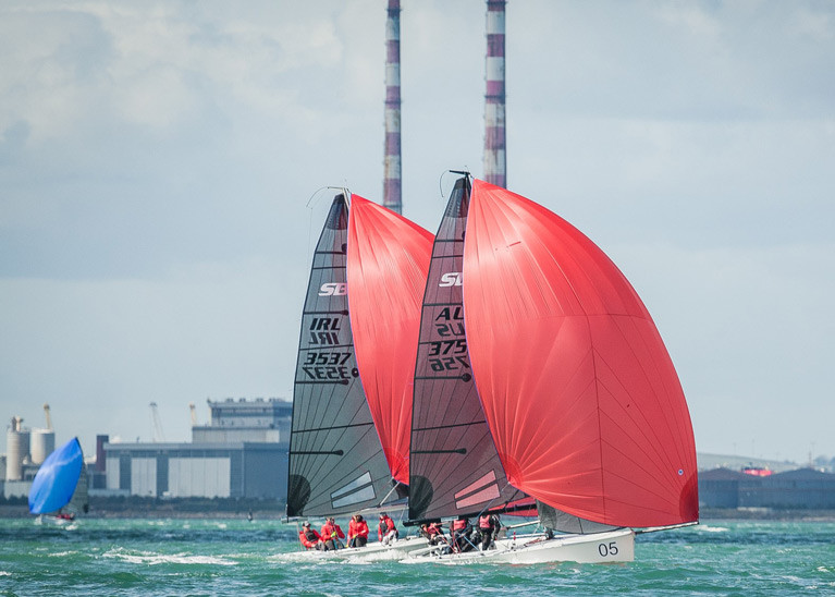 SB20 sportsboats sailing on Dublin Bay - the class wil lrace for regional honours on the Bay on August 8th at a Royal St. George hosted championships