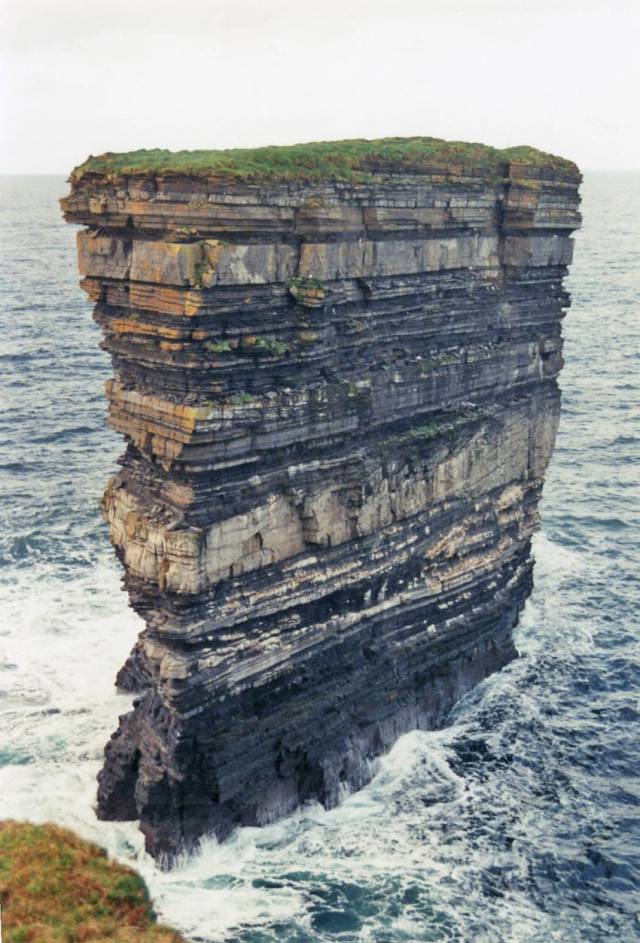 The imposing Dún Briste sea stack at Downpatrick Head, Co Mayo