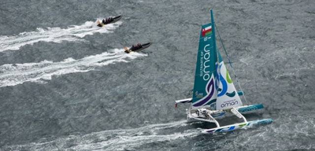 Oman MOD 70 will be one of three giant trimarans looking for the Round Ireland Record next month