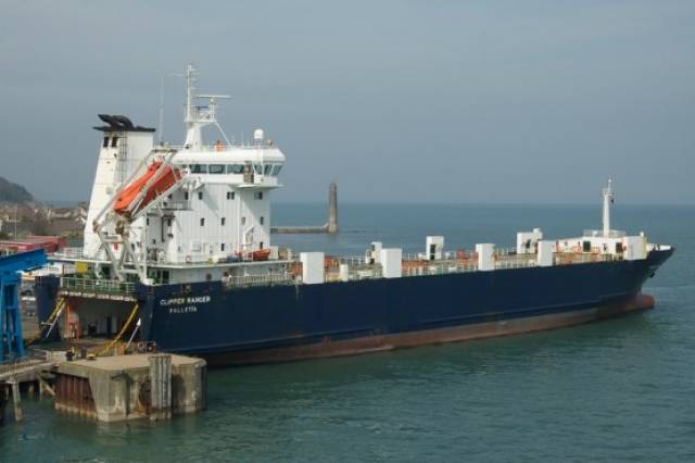 Afloat has identified Seatruck's ro-ro freighter, Clipper Ranger that was deployed this month to begin a new Dublin-Bristol route 