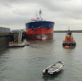 The tanker bunkering in Dun Laoghaire on Friday