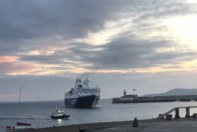 An Antarctic explorer in the form of cruiseship Ocean Atlantic which was escorted into Dun Laoghaire Harbour by pilot cutter this morning when a maiden call took place in the port which welcomed a new client Albratros Expeditions to the south Dublin Bay harbour.