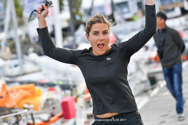 Cometh the hour, cometh the woman – Clarisse Cremer took the lead in the Transgascogne race today within eight miles of the finish at Aviles, and stayed in front to win.